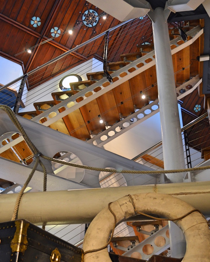 Looking upwards in the maritime museum